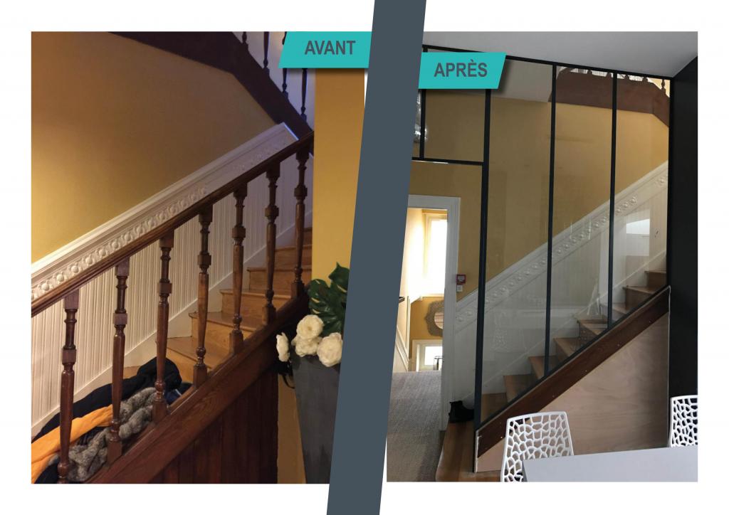 Verrire dans une maison de ville