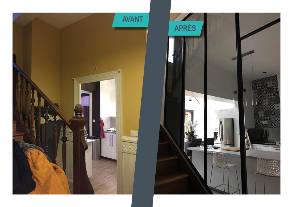 Verrire dans une maison de ville 