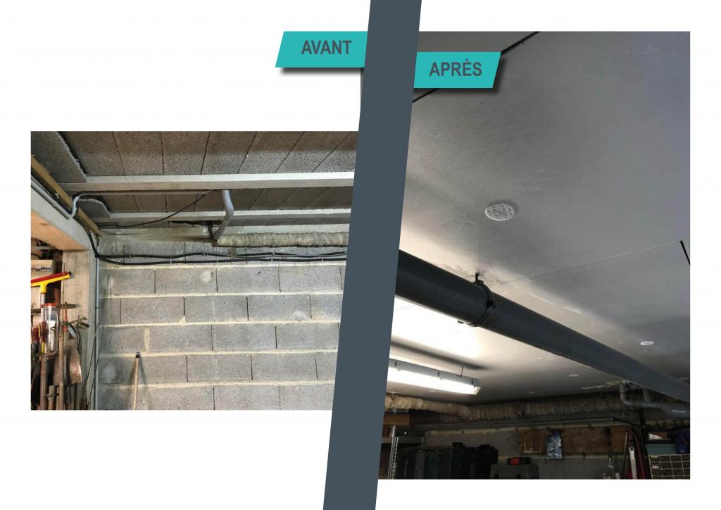 Isolation de plafond de garage en sous-sol